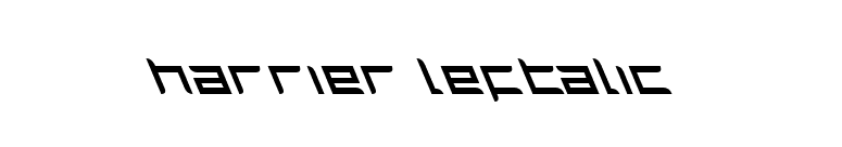 Harrier Leftalic font preview