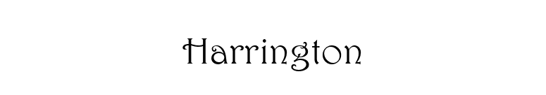 Harrington font preview