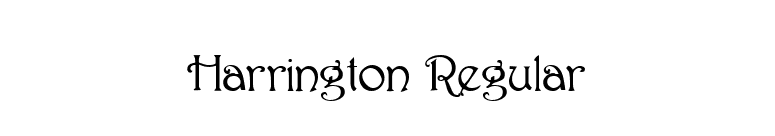 Harrington Regular font preview