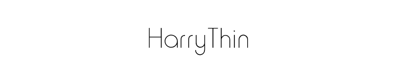 HarryThin font preview