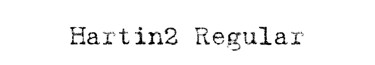 Hartin2 Regular font preview