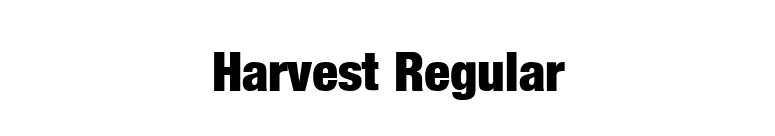 Harvest Regular font preview