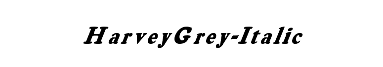 HarveyGrey-Italic font preview