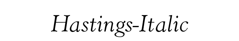 Hastings-Italic font preview