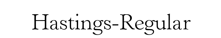 Hastings-Regular font preview