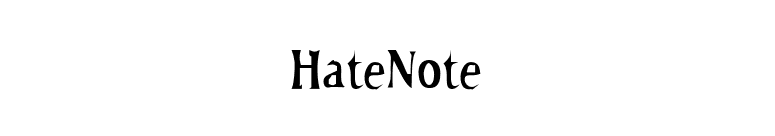 HateNote font preview