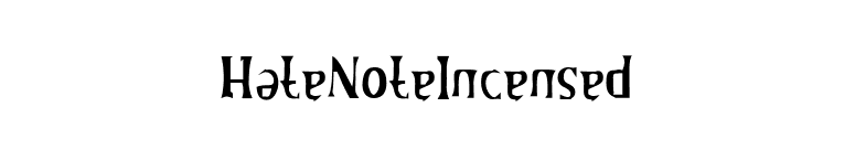 HateNoteIncensed font preview