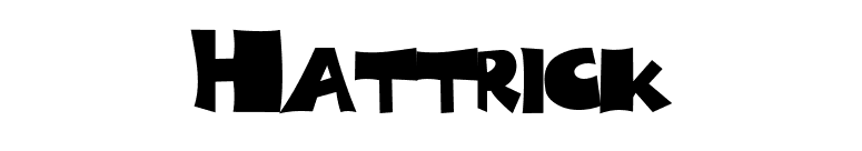 Hattrick font preview