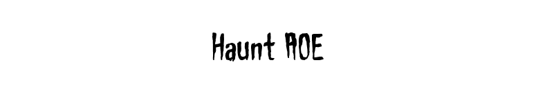 Haunt AOE font preview