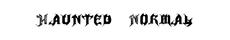 Haunted-Normal font preview