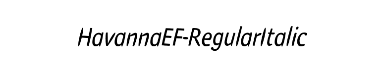 HavannaEF-RegularItalic font preview