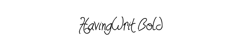 HavingWrit Bold font preview