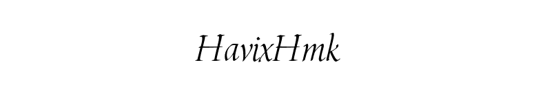 HavixHmk font preview