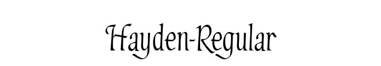 Hayden-Regular font preview