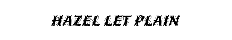 Hazel LET Plain font preview