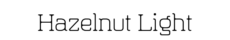 Hazelnut Light font preview
