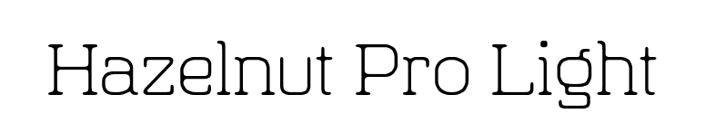 Hazelnut Pro Light font preview