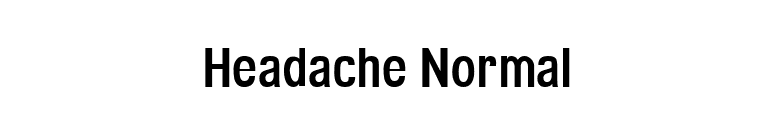 Headache Normal font preview