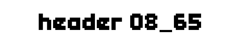 header 08_65 font preview