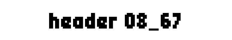 header 08_67 font preview
