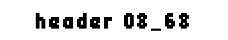 header 08_68 font preview