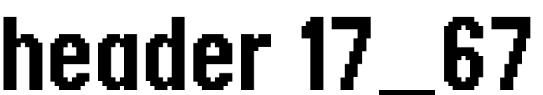 header 17_67 font preview