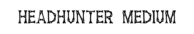 Headhunter Medium font preview