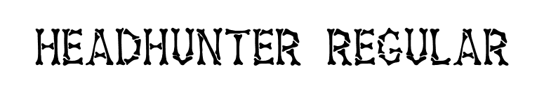 Headhunter Regular font preview