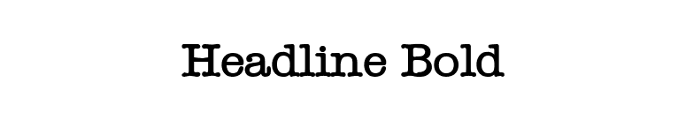 Headline Bold font preview