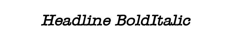 Headline BoldItalic font preview