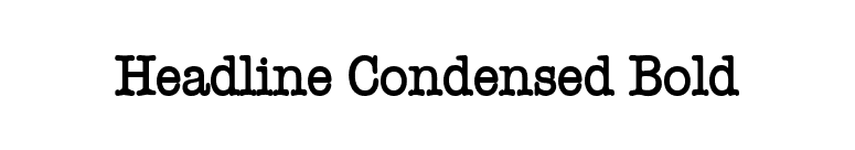 Headline Condensed Bold font preview