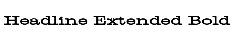 Headline Extended Bold font preview