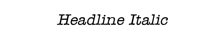 Headline Italic font preview