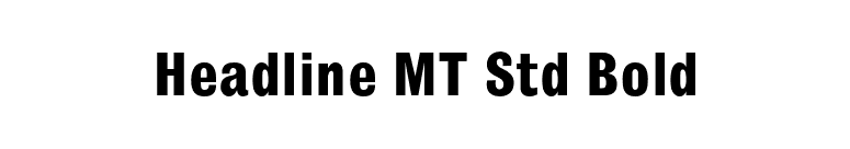 Headline MT Std Bold font preview