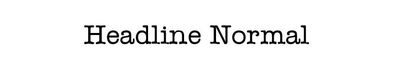 Headline Normal font preview