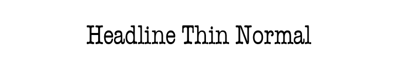 Headline Thin Normal font preview