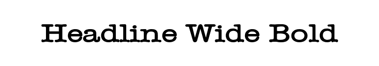 Headline Wide Bold font preview