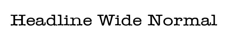 Headline Wide Normal font preview