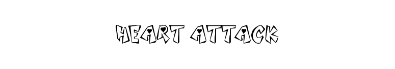 Heart Attack font preview