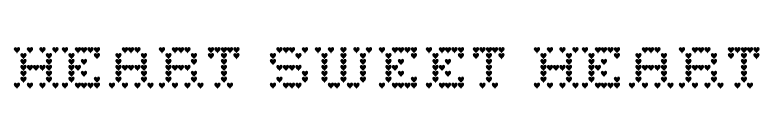 Heart Sweet Heart font preview