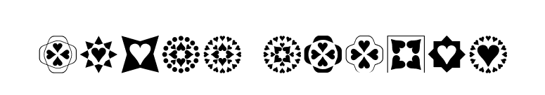 Heart Things font preview
