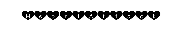 HeartAttack font preview
