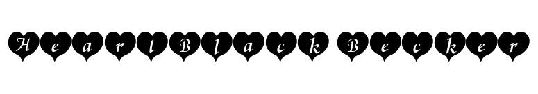 HeartBlack Becker font preview