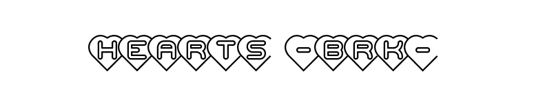Hearts -BRK- font preview