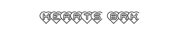 Hearts BRK font preview