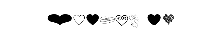 Hearts BV font preview