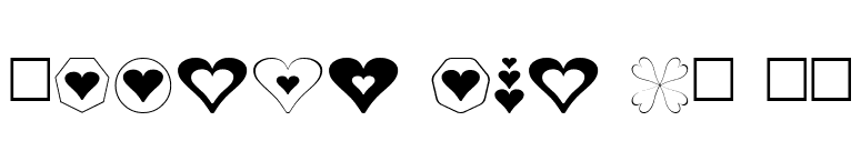 Hearts for 3D FX font preview