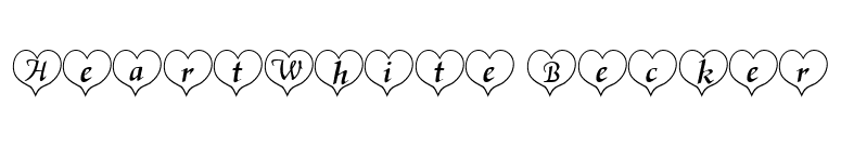 HeartWhite Becker font preview