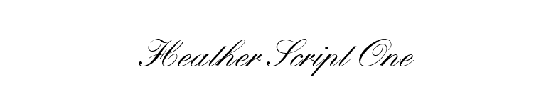 Heather Script One font preview