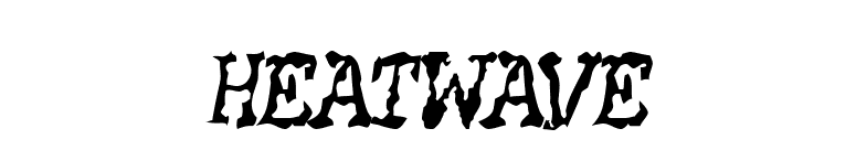 HEATWAVE font preview